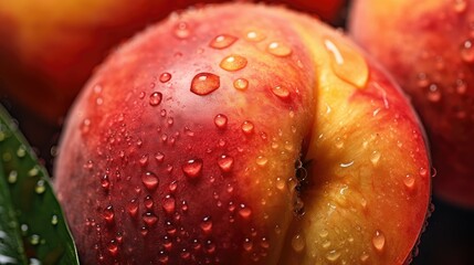 Canvas Print - orange juicy peach fruit