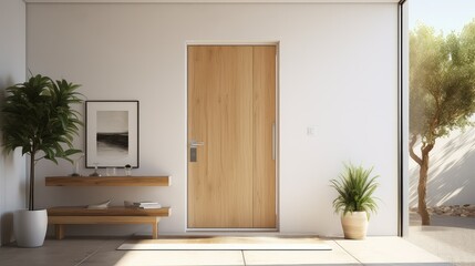 Sticker - minimalist home front door interior