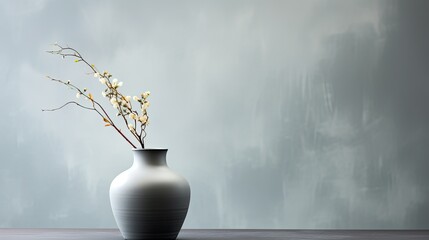 Sticker - vase gray blur background