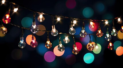 Canvas Print - sparkle holiday lights isolated