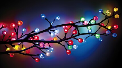 Wall Mural - traditional christmas branch lights