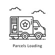 © Optima GFX - Parcels Loading vector  outline Design illustration. Symbol on White background EPS 10 File