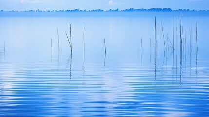 Poster - lake blue bursts