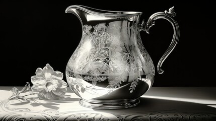 Sticker - lace silver pitcher