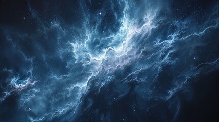 Wall Mural - A Cosmic Nebula Illuminated by Distant Stars