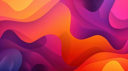 Wall Mural - abstract color gradient design fluid shapes vibrant hues blending seamlessly modern and dynamic background