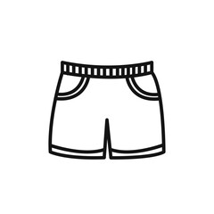 Poster - shorts icon vector set collection for web