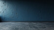 © Sawyer0 - An empty room with a concrete floor and an intensely blue wall creates a modern background with an industrial character.