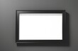 © abidali - Mock-up white background frame on black wall