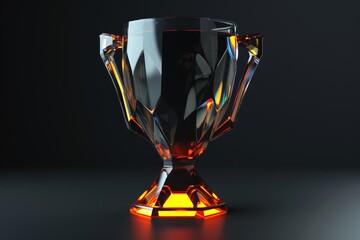 Orange and Dark Gray Digital Trophy