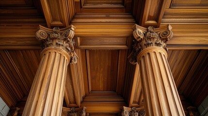 Poster - A detailed view of the structural elements inside a building