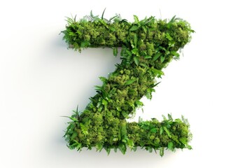 Aufkleber - A close-up of a moss-covered letter Z on a white surface