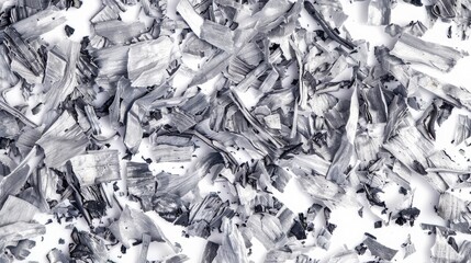 Poster - A close-up view of a pile of wood chips