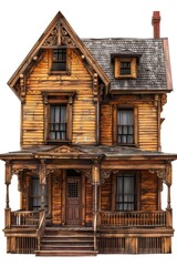 Aufkleber - Cozy wooden house with a welcoming porch