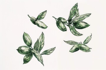 Poster - A collection of fresh green leaves