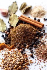Poster - A selection of various spices displayed on a table