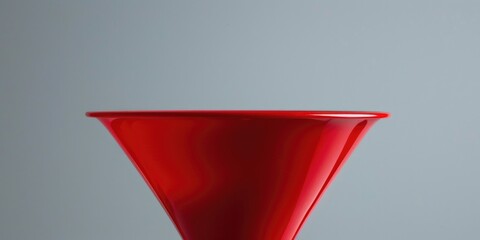 Poster - A red vase sits atop a table, perfect for decorative or product photography