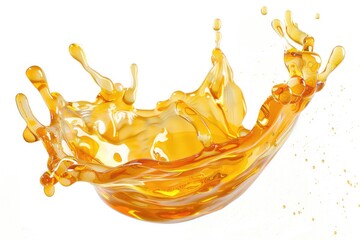 Poster - A close-up shot of a splash of liquid on a white surface