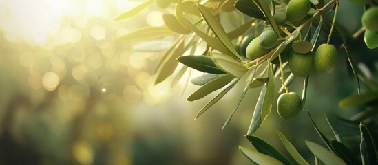 Wall Mural - Olive Branch in Sunlight