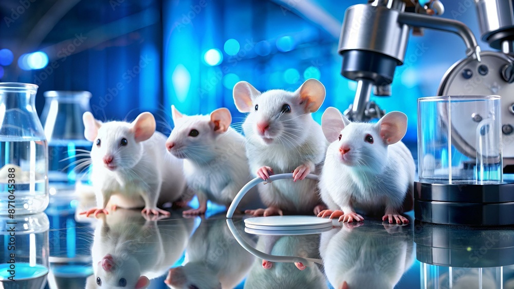 Lab Mice Protection Laboratory mice with research equipment Stock Photo | Adobe Stock