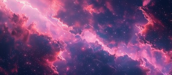 Wall Mural - Cosmic Nebula with Stellar Clouds