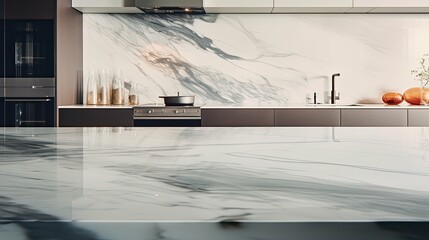 Wall Mural - countertop blurred marble interiors