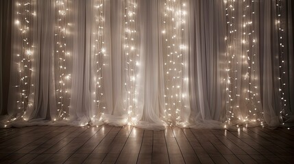 Wall Mural - room silver lights background