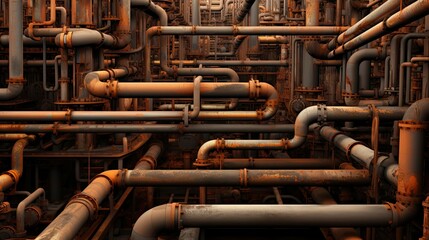 Poster - industry oil pipes