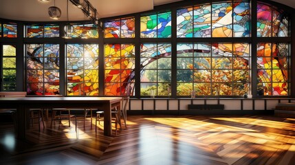 Wall Mural - colors office interior windows