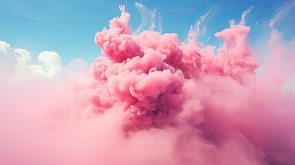 Poster - cloud pink smoke background