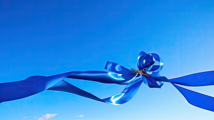 Sticker - sky ribbon cutting blue