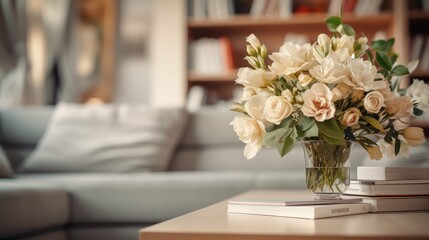 Canvas Print - colors blurred residential home interior