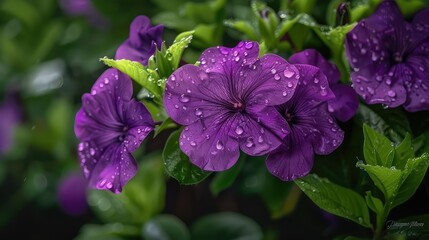 Poster - arrangements purple floral