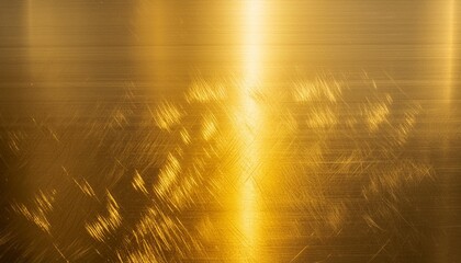 Wall Mural - golden metal brushed wide textured plate