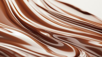 Wall Mural - A chocolate wave is shown in a white background