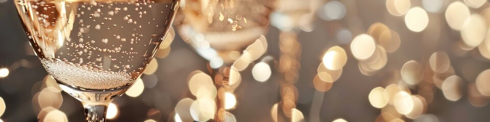 glass of champagne bokeh lights  background, celebration, marriage, wedding