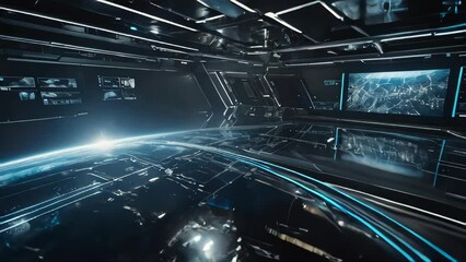 Poster - Futuristic Business and Technology Integration: Holographic Display of Energy, Intelligence