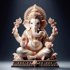 indian hindu religion god ganesh or ganesha idol for offering prayers during hindu festival Ganesh chathurthi,wedding,hindu ceremony,opening ceremony,good luck,invitation