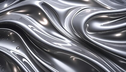 Wall Mural -  Liquid metallic texture 