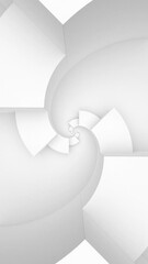 Aufkleber - Abstract infinite zoom to spiral white geometry. Modern looped geometrical light background. Swirl motion design. Vertical video
