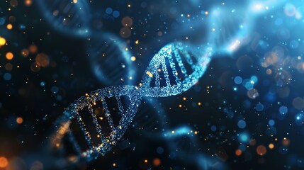 Photo of a DNA molecule vector illustration. Genetic science background. Gene design.