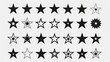 © Nicholas - An extensive collection of black and white star icons designed with diverse patterns and styles, suitable for a wide range of creative projects including graphic design and branding.