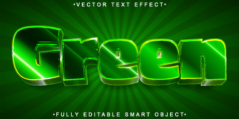 Poster - Shiny Green Vector Fully Editable Smart Object Text Effect