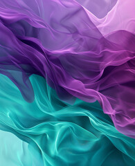 Poster - powerful movement patterns in violet and turquoise