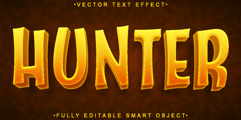 Poster - Orange Hunter Vector Fully Editable Smart Object Text Effect