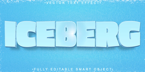 Poster - Blue Iceberg Vector Fully Editable Smart Object Text Effect