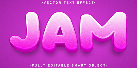 Poster - Purple Berry Jam Vector Fully Editable Smart Object Text Effect