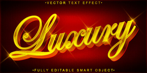 Poster - Luxury Golden Vector Fully Editable Smart Object Text Effect