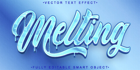 Poster - Cartoon Fluid Melt Vector Fully Editable Smart Object Text Effect