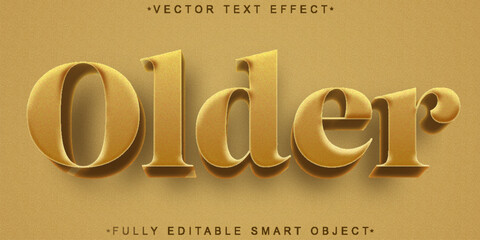 Poster - Brown Older Vector Fully Editable Smart Object Text Effect